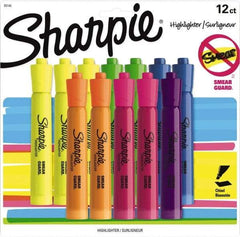 Sharpie - Assorted Colors, Highlighter - Chisel Tip, AP Nontoxic Ink - USA Tool & Supply