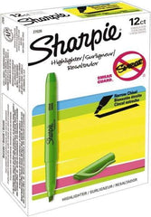 Sharpie - Fluorescent Green Highlighter - Chisel Tip, AP Nontoxic Ink - USA Tool & Supply