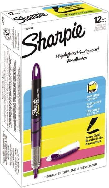 Sharpie - Purple Highlighter - Chisel Tip, AP Nontoxic Ink - USA Tool & Supply