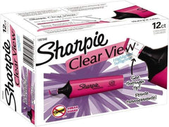 Sharpie - Fluorescent Pink Highlighter - Chisel Tip, AP Nontoxic Ink - USA Tool & Supply