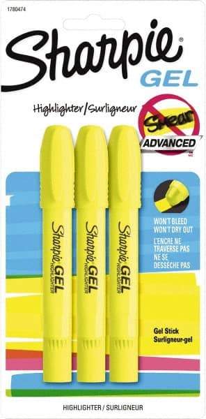 Sharpie - Fluorescent Yellow Highlighter - Chisel Tip, AP Nontoxic Ink - USA Tool & Supply