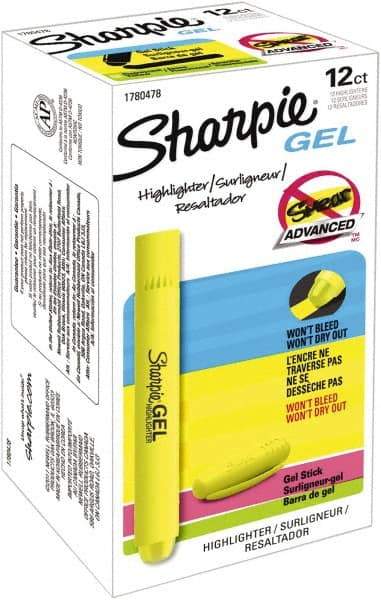 Sharpie - Fluorescent Yellow Highlighter - Chisel Tip, AP Nontoxic Ink - USA Tool & Supply