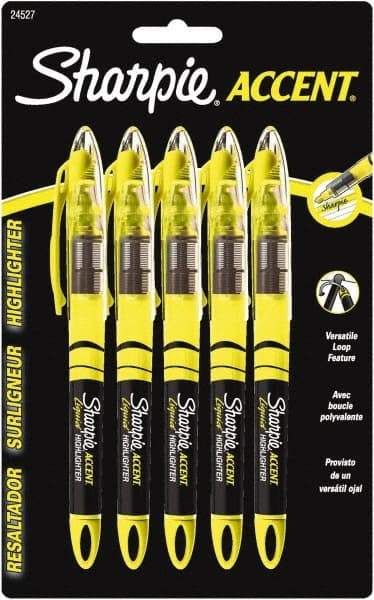 Sharpie - Fluorescent Yellow Highlighter - Chisel Tip, AP Nontoxic Ink - USA Tool & Supply