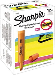 Sharpie - Fluorescent Orange Highlighter - Chisel Tip, AP Nontoxic Ink - USA Tool & Supply