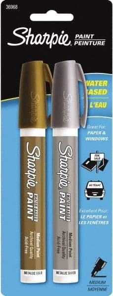 Sharpie - Gold and Silver Paint Marker - Medium Tip - USA Tool & Supply