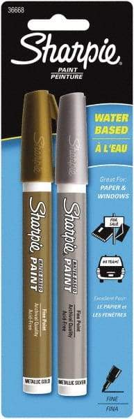 Sharpie - Gold and Silver Paint Marker - Fine Tip - USA Tool & Supply