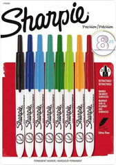 Sharpie - Assorted Colors, Permanent Marker - Retractable Ultra Fine Tip, AP Nontoxic Ink - USA Tool & Supply