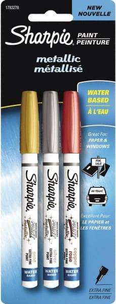 Sharpie - Gold, Silver, Copper Paint Marker - Extra Fine Tip - USA Tool & Supply