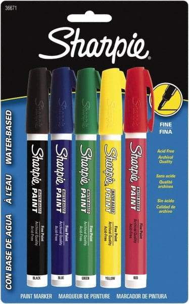 Sharpie - Assorted Colors, Paint Marker - Fine Tip - USA Tool & Supply