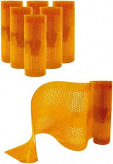 Aleco - Amber Replacement Vinyl Strip Standard Dock Curtain Strips - 12" Wide x 9' Long x 1/8" Thick, PVC - USA Tool & Supply