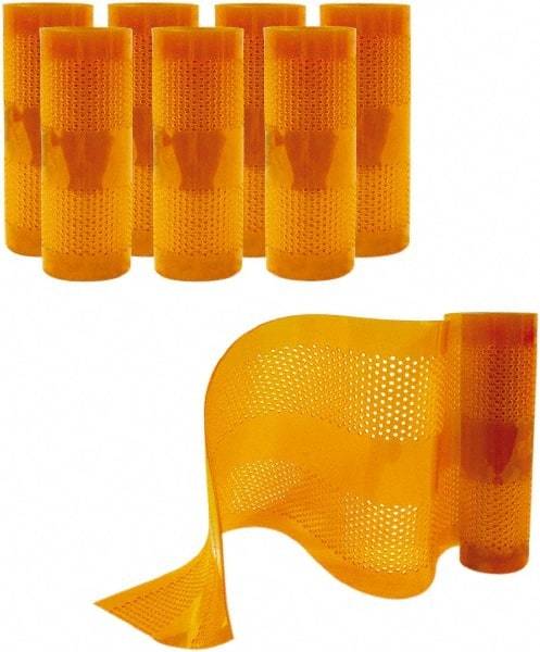 Aleco - Amber Replacement Vinyl Strip Standard Dock Curtain Strips - 12" Wide x 8' Long x 1/8" Thick, PVC - USA Tool & Supply