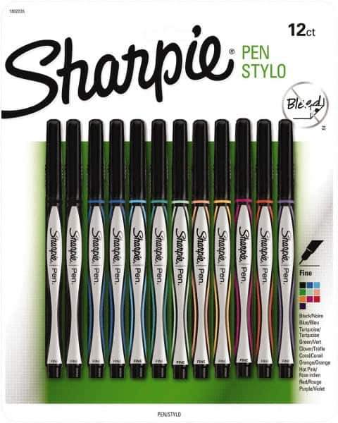 Sharpie - Fine Point Porous Point Pen - Assorted Colors - USA Tool & Supply