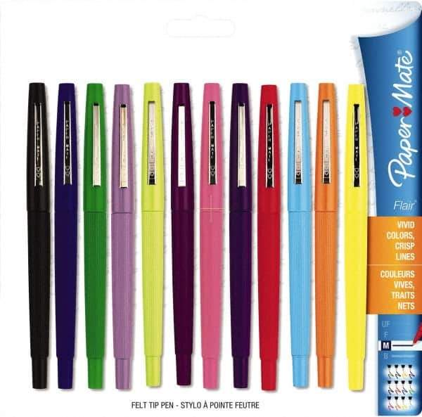 Paper Mate - Medium Porous Point Pen - Assorted Colors - USA Tool & Supply