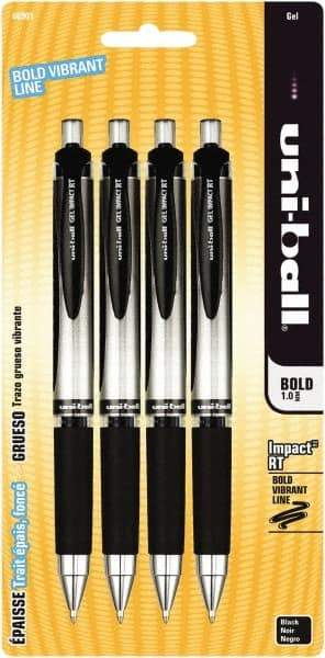 Uni-Ball - 1mm Retractable Pen - Black - USA Tool & Supply