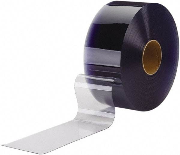 TMI, LLC - Clear Smooth Bulk Strip Roll, Low Temperature Dock Curtain Strips - 6" Wide x 300' Long x 0.06" Thick, PVC - USA Tool & Supply