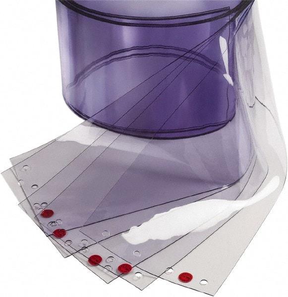 TMI, LLC - Clear Smooth Replacement Strips, Low Temperature Dock Curtain Strips - 8" Wide x 7' Long x 0.08" Thick, PVC - USA Tool & Supply