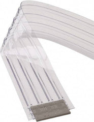 TMI, LLC - Clear Ribbed with Reinforced Bonded Bead Replacement Strips, Armor Bond Dock Curtain Strips - 8" Wide x 7' Long x 0.072" Thick, PVC - USA Tool & Supply