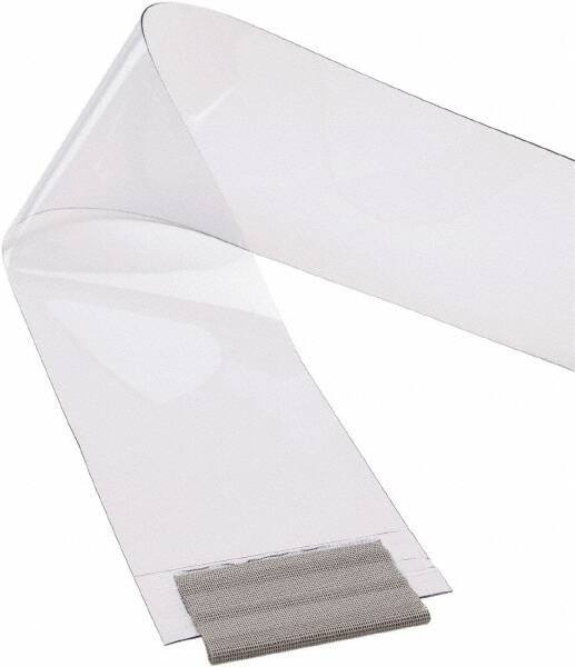 TMI, LLC - Clear Smooth with Reinforced Bonded Bead Replacement Strips, Armor Bond Dock Curtain Strips - 12" Wide x 8' Long x 1/8" Thick, PVC - USA Tool & Supply
