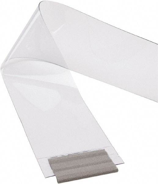 TMI, LLC - Clear Smooth with Reinforced Bonded Bead Replacement Strips, Armor Bond Dock Curtain Strips - 8" Wide x 7' Long x 0.08" Thick, PVC - USA Tool & Supply