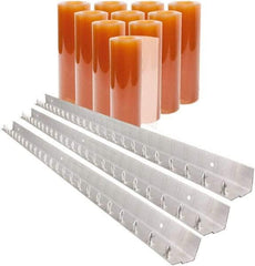 Aleco - 7' Door Width x 10' Door Height PVC Smooth Strip Door Kit - Light Beige Tint - USA Tool & Supply