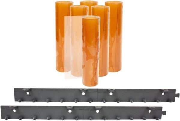 Aleco - 3' Door Width x 7' Door Height PVC Smooth Strip Door Kit - Light Beige Tint - USA Tool & Supply