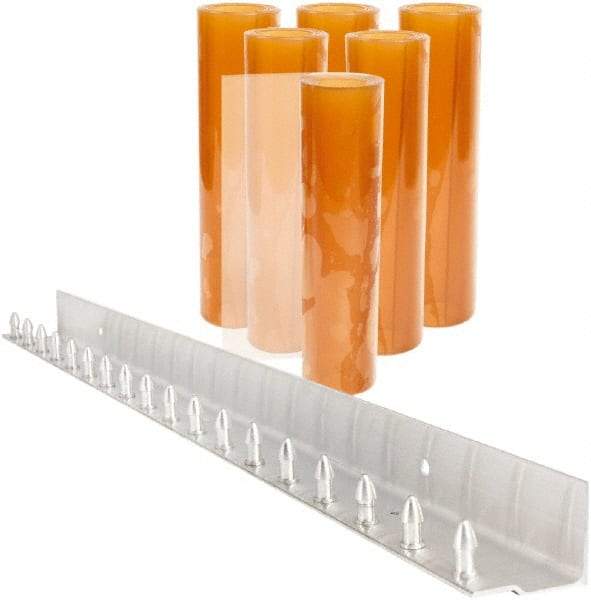 Aleco - 3' Door Width x 7' Door Height PVC Smooth Strip Door Kit - Light Beige Tint - USA Tool & Supply