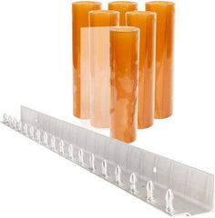 Aleco - 3' Door Width x 7' Door Height PVC Smooth Strip Door Kit - Light Beige Tint - USA Tool & Supply