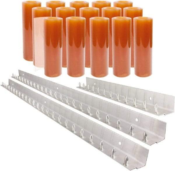 Aleco - 10' Door Width x 12' Door Height PVC Smooth Strip Door Kit - Light Beige Tint - USA Tool & Supply