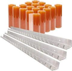 Aleco - 12' Door Width x 12' Door Height PVC Smooth Strip Door Kit - Light Beige Tint - USA Tool & Supply