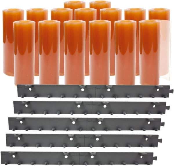 Aleco - 5' Door Width x 8' Door Height PVC Smooth Strip Door Kit - Light Beige Tint - USA Tool & Supply