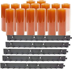 Aleco - 10' Door Width x 10' Door Height PVC Smooth Strip Door Kit - Light Beige Tint - USA Tool & Supply