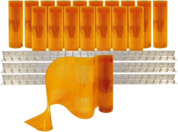 Aleco - 12' Door Width x 12' Door Height PVC AmberTech Anti-Insect Strip Door Kit - Amber - USA Tool & Supply