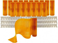 Aleco - 12' Door Width x 12' Door Height PVC AmberTech Anti-Insect Strip Door Kit - Amber - USA Tool & Supply