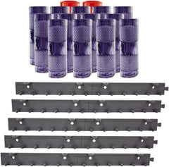 Aleco - 10' Door Width x 10' Door Height PVC Clear Smooth Anti-Insect Strip Door Kit - Clear - USA Tool & Supply
