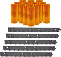 Aleco - 10' Door Width x 10' Door Height PVC AmberTech Anti-Insect Strip Door Kit - Amber - USA Tool & Supply