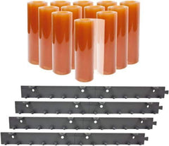 Aleco - 8' Door Width x 8' Door Height PVC Smooth Strip Door Kit - Light Beige Tint - USA Tool & Supply