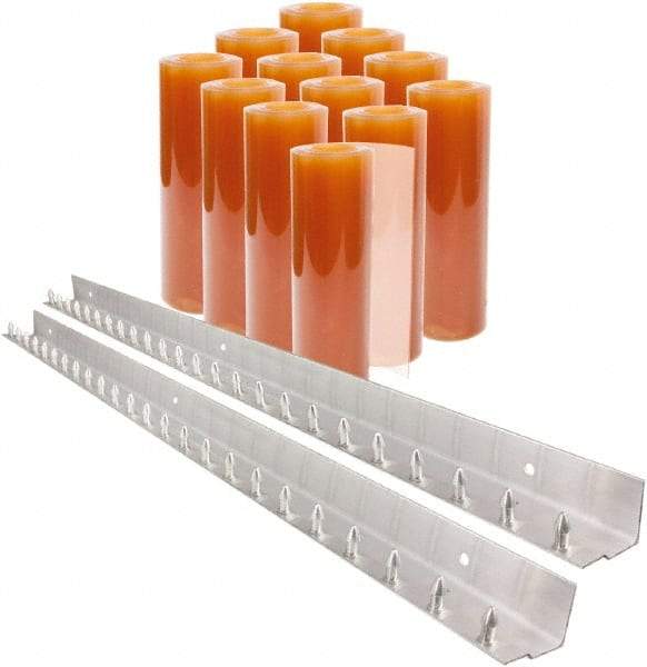 Aleco - 8' Door Width x 8' Door Height PVC Smooth Strip Door Kit - Light Beige Tint - USA Tool & Supply
