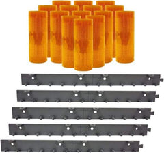 Aleco - 10' Door Width x 12' Door Height PVC AmberTech Anti-Insect Strip Door Kit - Amber - USA Tool & Supply