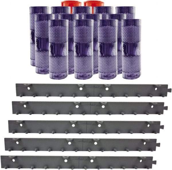 Aleco - 10' Door Width x 12' Door Height PVC Clear Smooth Anti-Insect Strip Door Kit - Clear - USA Tool & Supply