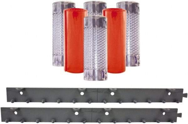 Aleco - 3' Door Width x 7' Door Height PVC Clear Smooth Anti-Insect Strip Door Kit - Clear - USA Tool & Supply