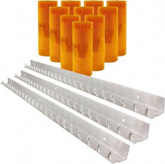 Aleco - 7' Door Width x 10' Door Height PVC AmberTech Anti-Insect Strip Door Kit - Amber - USA Tool & Supply