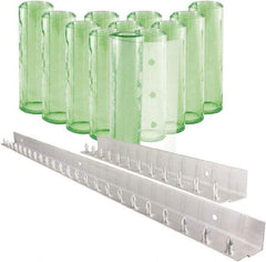 Aleco - 6' Door Width x 8' Door Height PVC Clear Smooth Antistatic Strip Door Kit - Light Green Tint - USA Tool & Supply