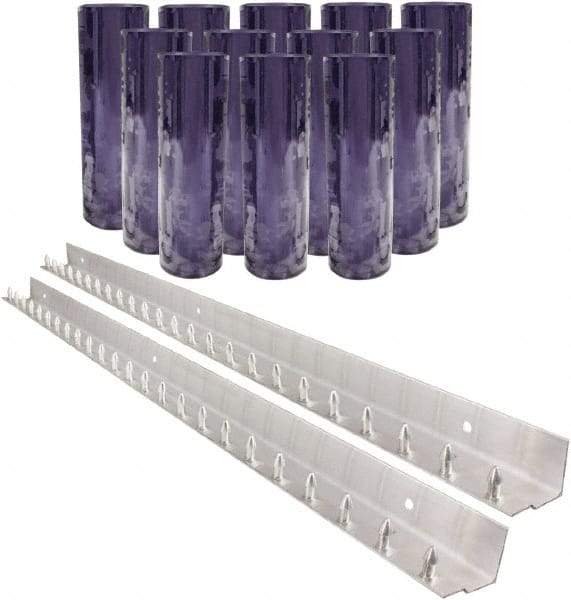 Aleco - 8' Door Width x 10' Door Height PVC Clear Smooth Strip Door Kit - Clear - USA Tool & Supply