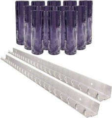 Aleco - 8' Door Width x 10' Door Height PVC Clear Smooth Strip Door Kit - Clear - USA Tool & Supply