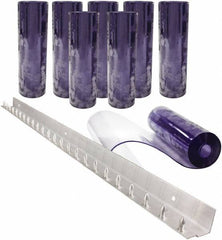 Aleco - 4' Door Width x 7' Door Height PVC Clear Smooth Strip Door Kit - Clear - USA Tool & Supply