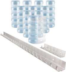 Aleco - 5' Door Width x 8' Door Height PVC Clear Ribbed Strip Door Kit - Clear - USA Tool & Supply