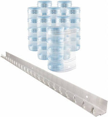 Aleco - 4' Door Width x 7' Door Height PVC Clear Ribbed Strip Door Kit - Clear - USA Tool & Supply