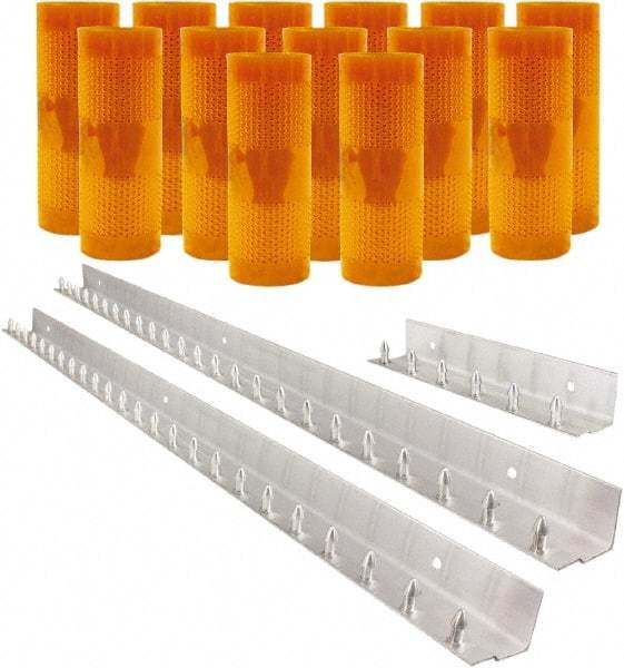 Aleco - 9' Door Width x 9' Door Height PVC AmberTech Anti-Insect Strip Door Kit - Amber - USA Tool & Supply