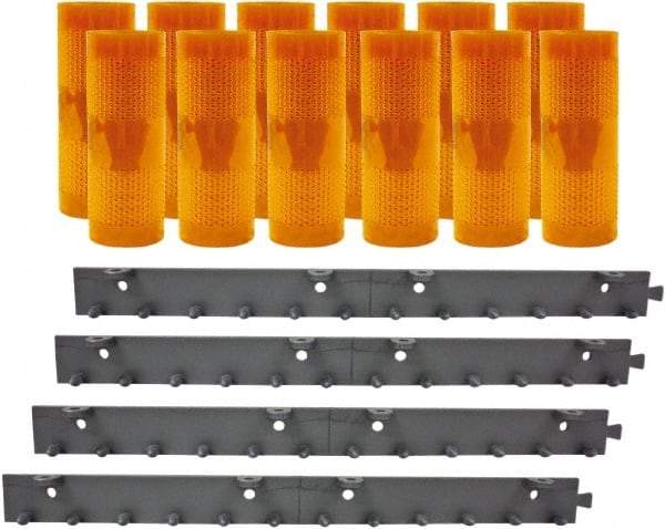 Aleco - 8' Door Width x 10' Door Height PVC AmberTech Anti-Insect Strip Door Kit - Amber - USA Tool & Supply