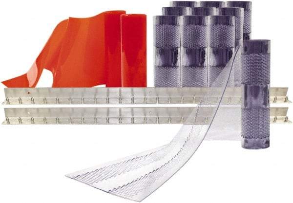 Aleco - 8' Door Width x 10' Door Height PVC Clear Smooth Anti-Insect Strip Door Kit - Clear - USA Tool & Supply